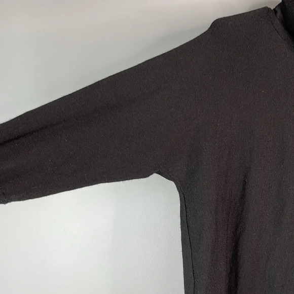 CALVIN KLEIN Merino Wool Turtleneck Sweater Black Long Sleeve Cowl Monochrome M - Picture 5 of 10